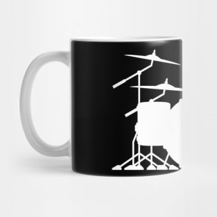 Drum set silhouette illustration Mug